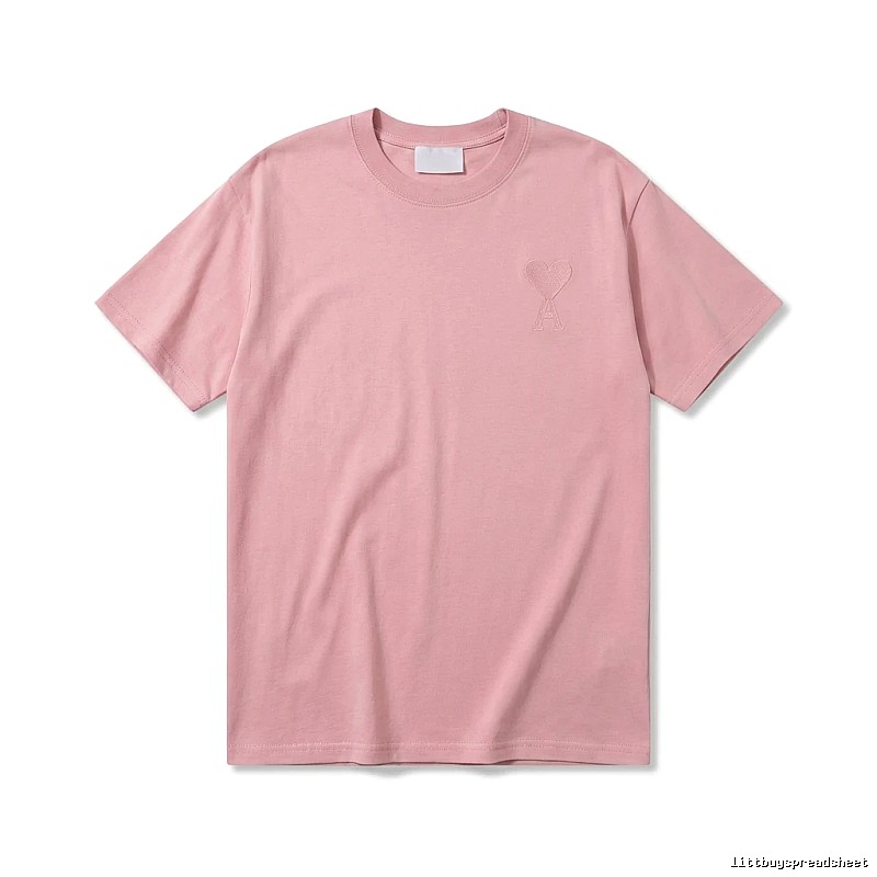 AMI simple and elegant pink T-shirt