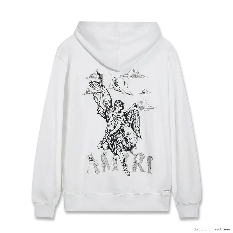 AMIRI Angel Print White Sweatshirt