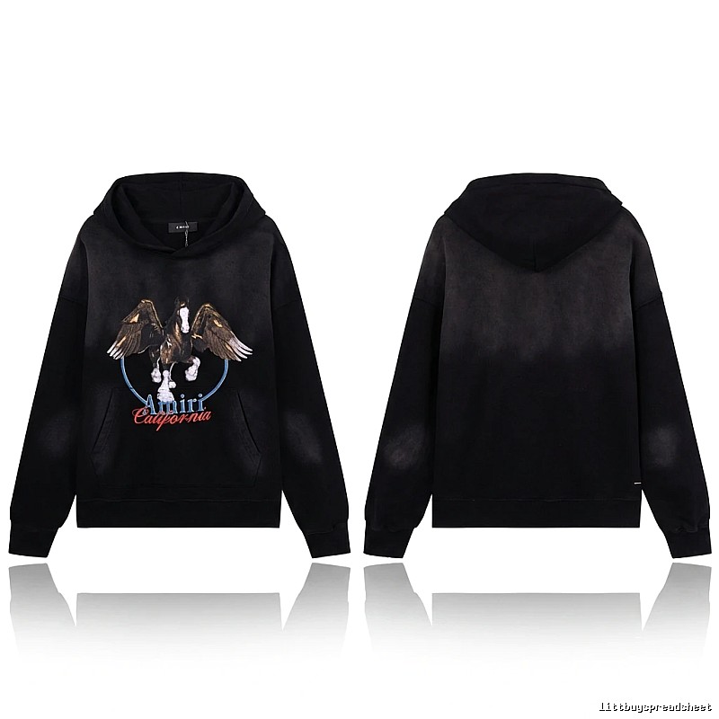 AMIRI Pegasus Retro Black Hoodie