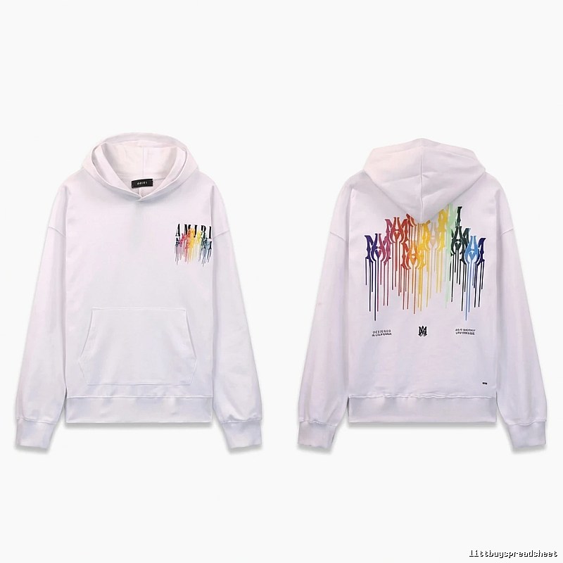 AMIRI Rainbow Wind White Hoodie