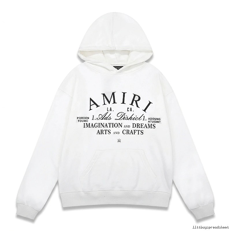AMIRI retro-style white hoodie