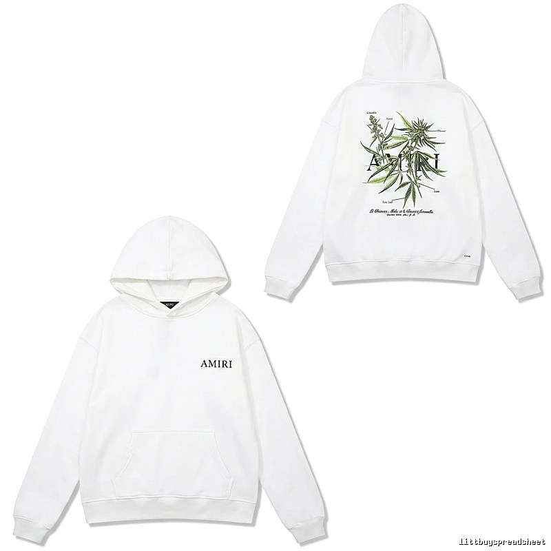 AMIRI White Hoodie with Floral Print Style
