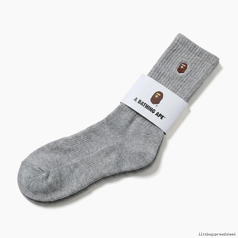 Bape Ape Head Grey Trendy Socks