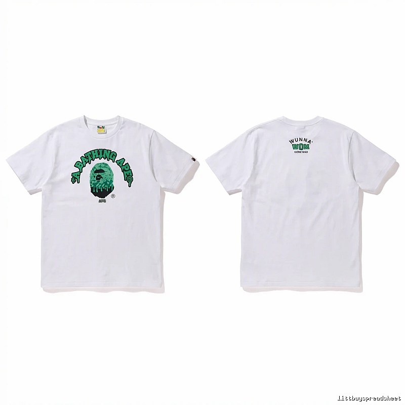 Bape Ape Head Minimalist Style White T-shirt