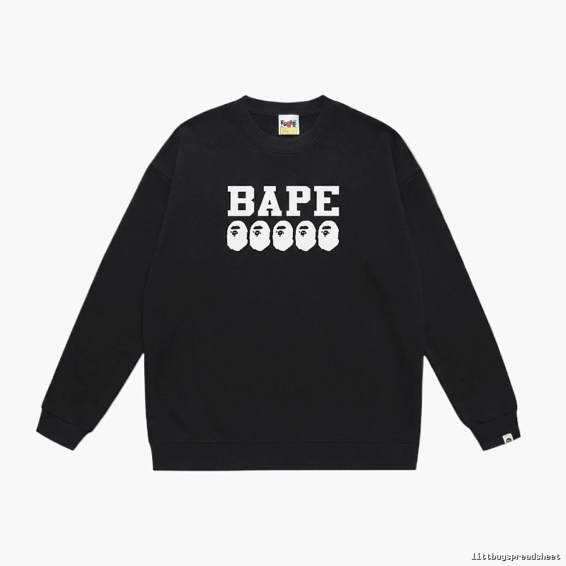 BAPE Ape Head Simple Black Sweatshirt