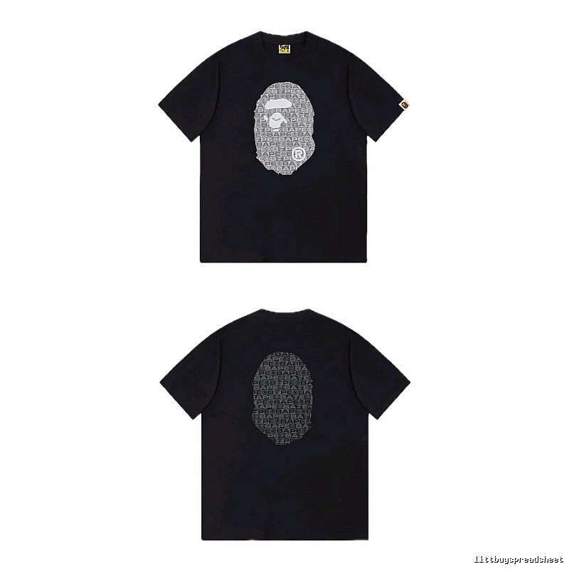 Bape Ape Head Trendy and Cool Black T-shirt