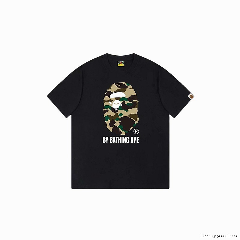 Bape camouflage style black T-shirt