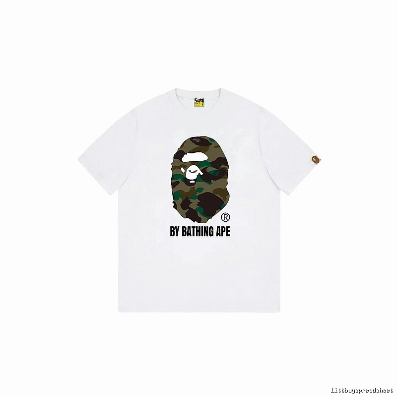 Bape camouflage-style white T-shirt