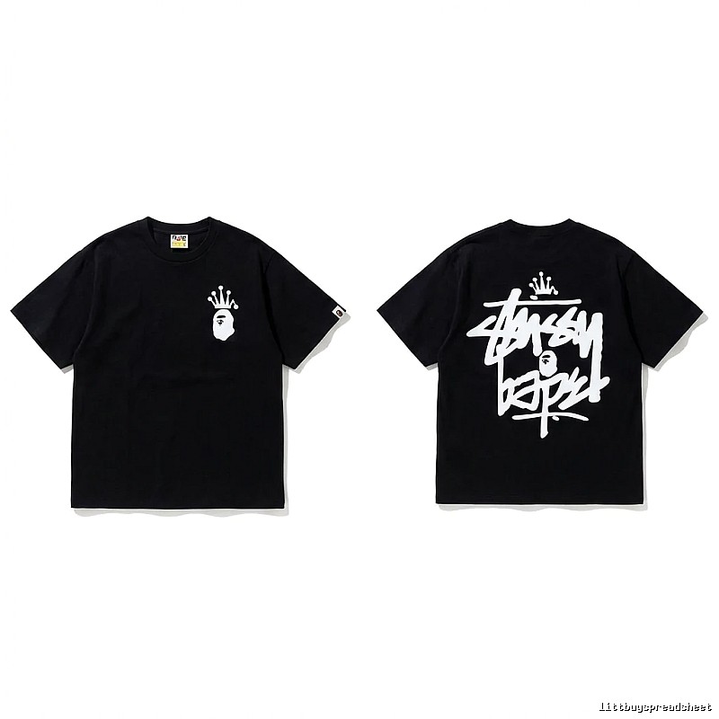 Bape Crown Graffiti Style Short-Sleeve Shirt