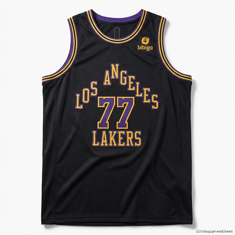 Bibigo No. 77 Lakers black vest.