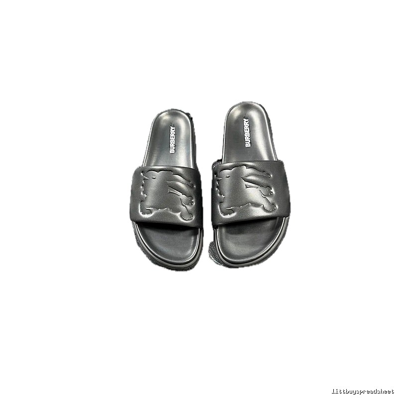 Burberry Knight Embossed Casual Style Black Slides