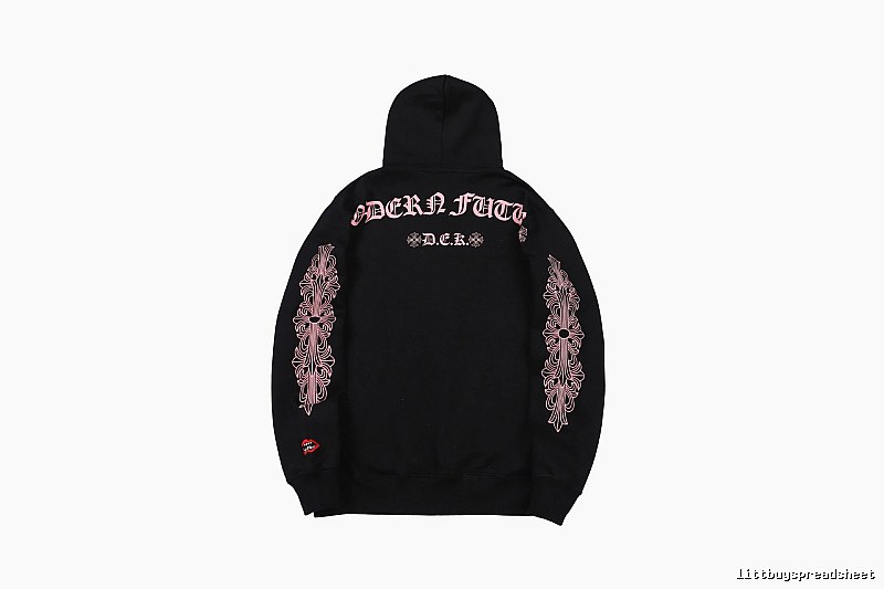 Chrome Hearts 2088-80 Black Cross Graphic Hoodie Statement Graphic