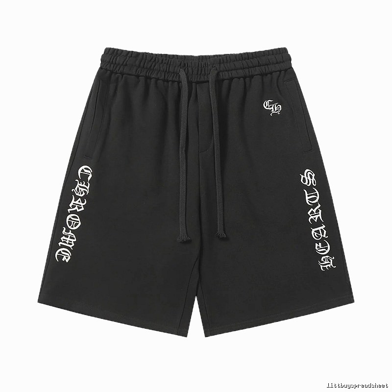 Chrome Hearts Gothic Style Black Shorts