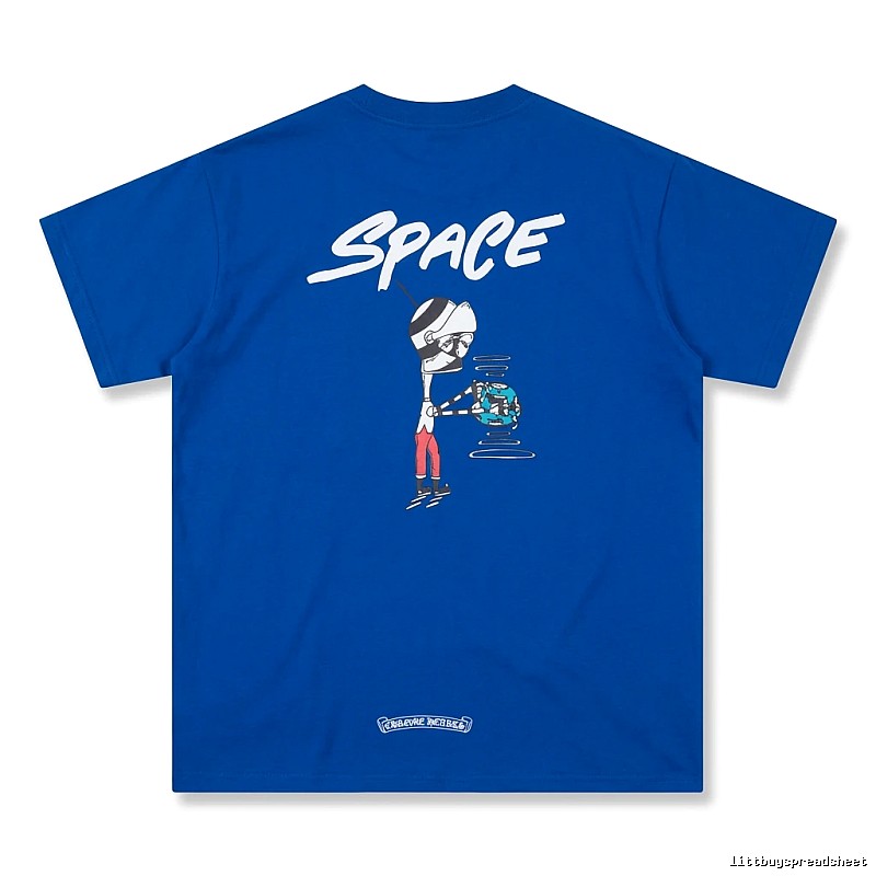 Chrome Hearts Space Style Blue T-shirt