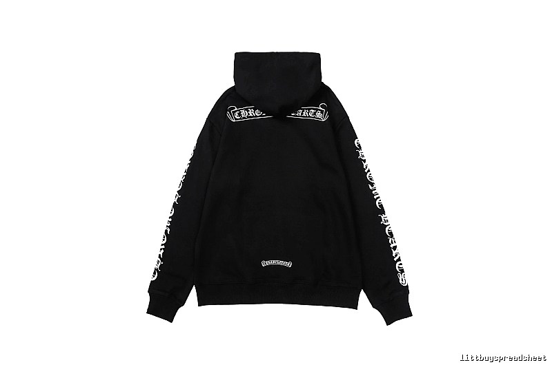Chrome Hearts Statement Cross graphic hoodie Black Blue Cross for Outdoor Plans