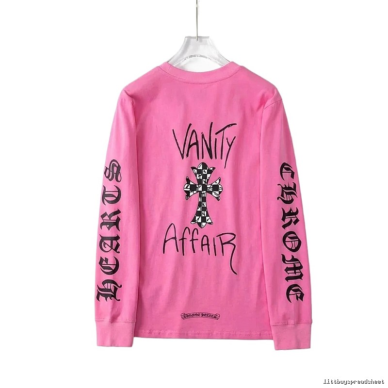 Chrome Hearts trendy and cool pink sweatshirt