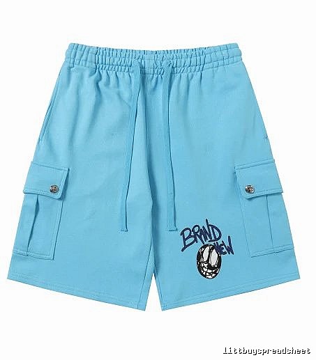 Chrome Hearts Trendy Cool Style Light Blue Shorts