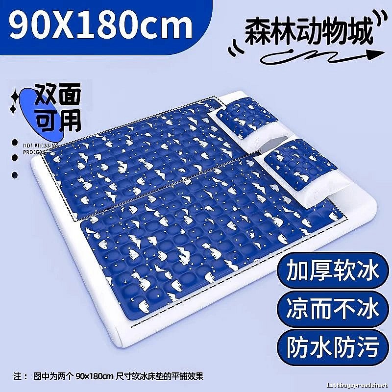 Cooling Mat With 90 x 180 cm Royal Blue Polar Bear Thickened For Kids Bed