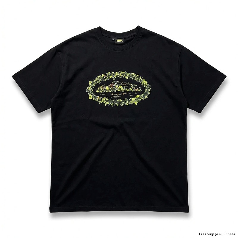 Corteiz Printed Trendy Black T-shirt