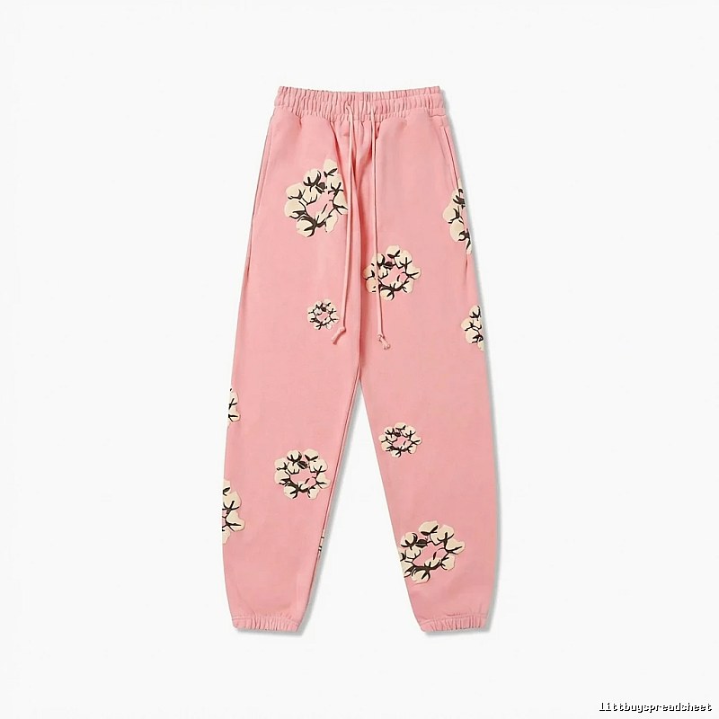 DENIM TEARS Floral Pink Sweatpants