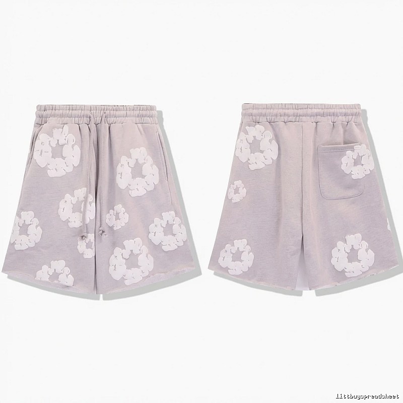 DENIM TEARS Printed Retro Style Shorts