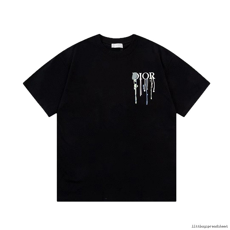 Dior Graffiti Trend Style Black Short-sleeve T-shirt