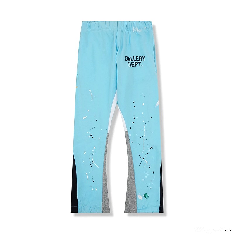 Gallery Dept graffiti-style light blue trousers