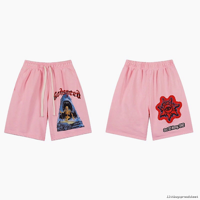 Godspeed Skull Print Street Style Pink Shorts