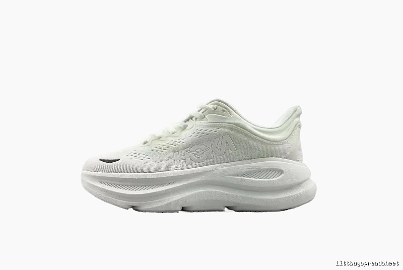 HOKA white trendy sports shoes