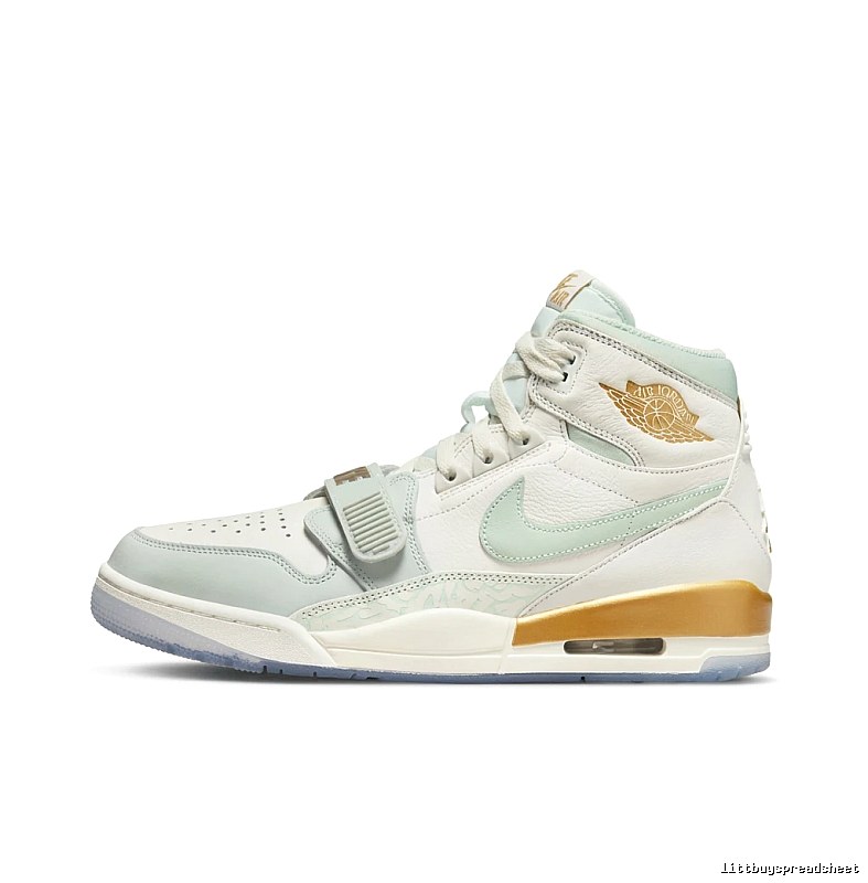Jordan retro white-green sports shoes