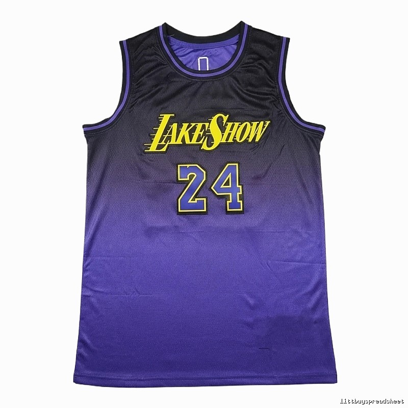 Kobe gradient style black-purple basketball jersey