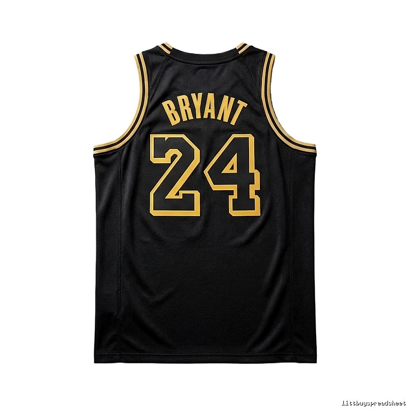 Kobe No.24 black and yellow basketball vest