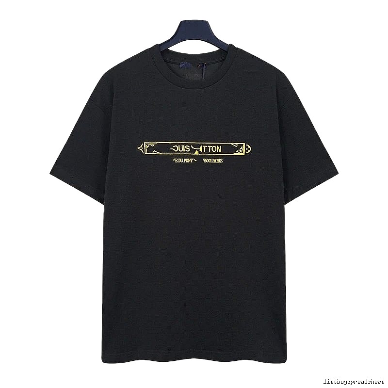 Louis Vuitton Embroidered Trendy-style Black T-Shirt