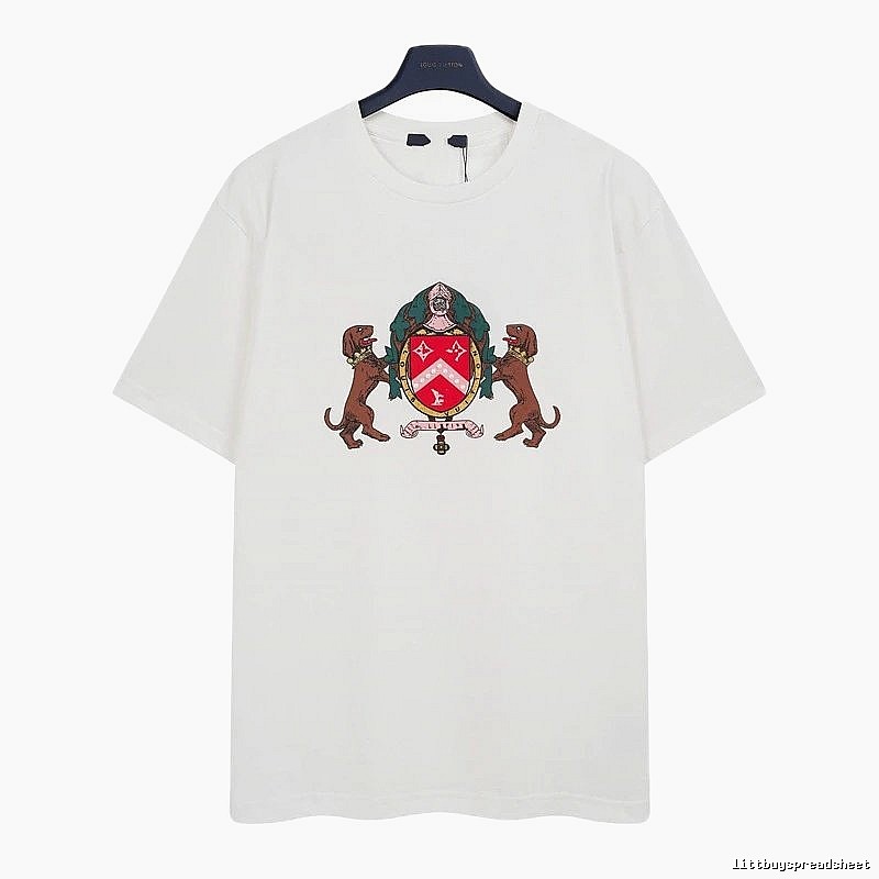 Louis Vuitton Vintage-style Badge White Short-sleeve T-shirt