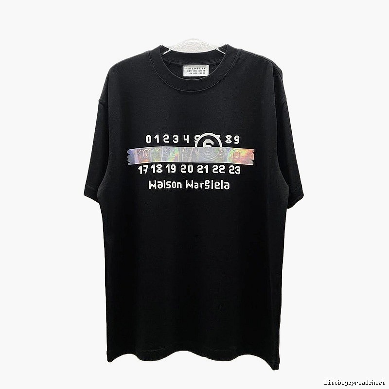 Maison Margiela Digital Trendy Black T-Shirt