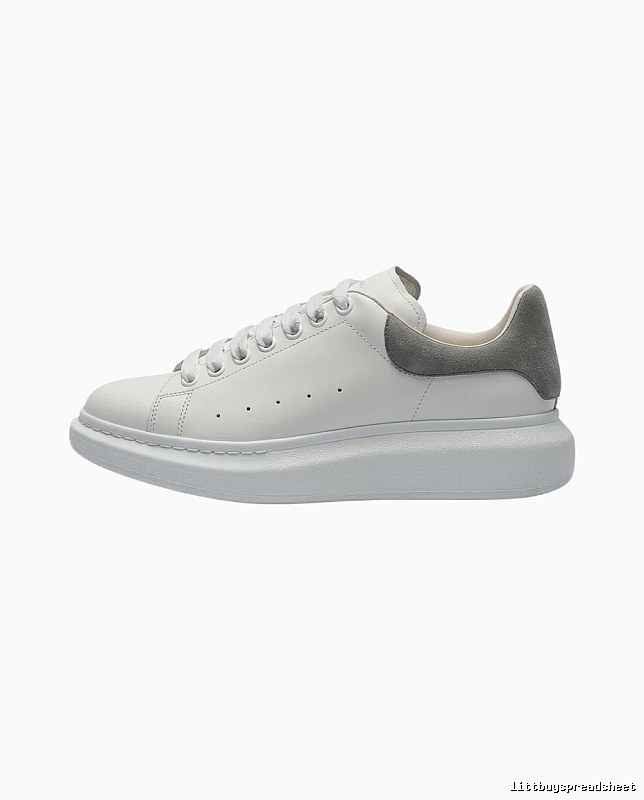 McQueen thick-soled casual white and gray shoes