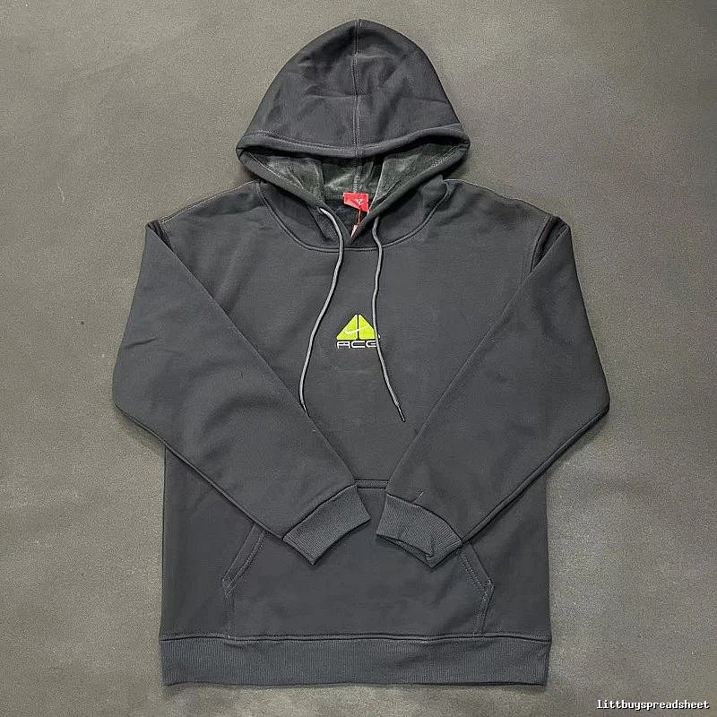 Nike Charcoal Black Zip Hoodie Poolside Style Swoosh