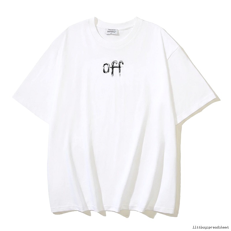 Off-White minimalist style white T-shirt
