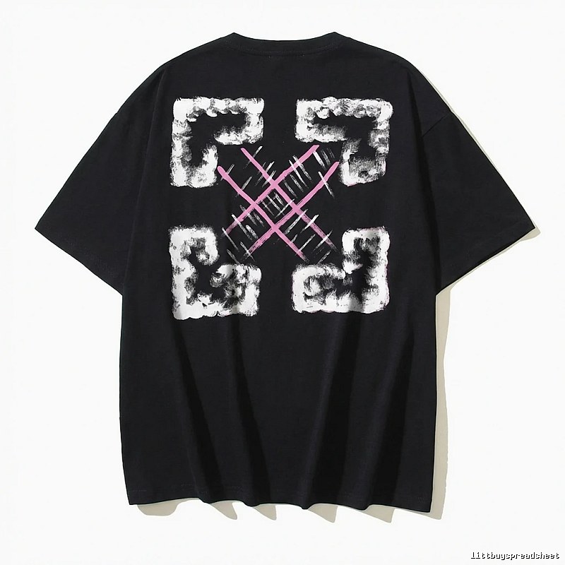 Off-White Trendy Style Black T-shirt