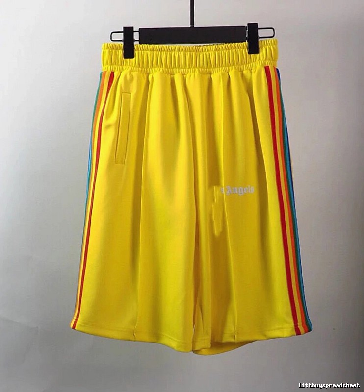 Palm Angels Summer Track shorts Black Side Stripe with Bold Graphic