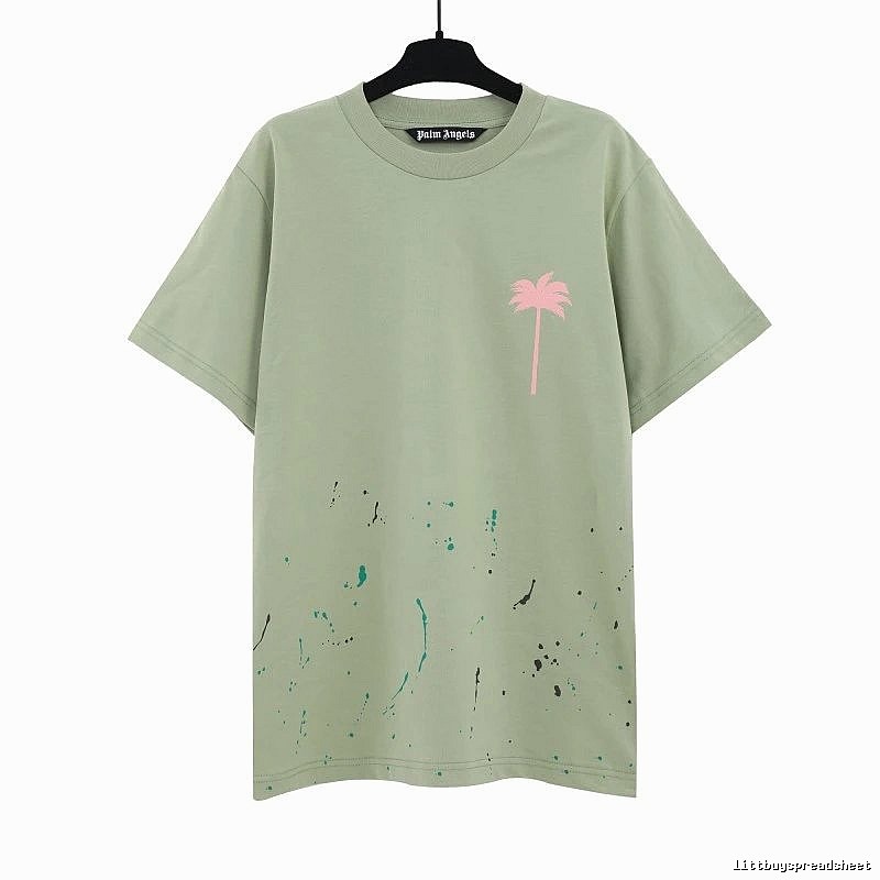 Palm Angels Urban Logo T-shirt White Palm Tree with Statement Pattern