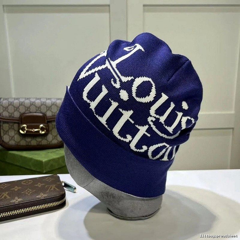 Photo Ready Looks Knit Beanie by Louis Vuitton with Ribbed Lettering