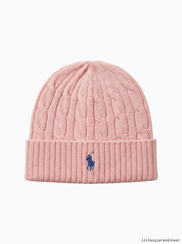Ralph Lauren Polo Pink Knitted Hat