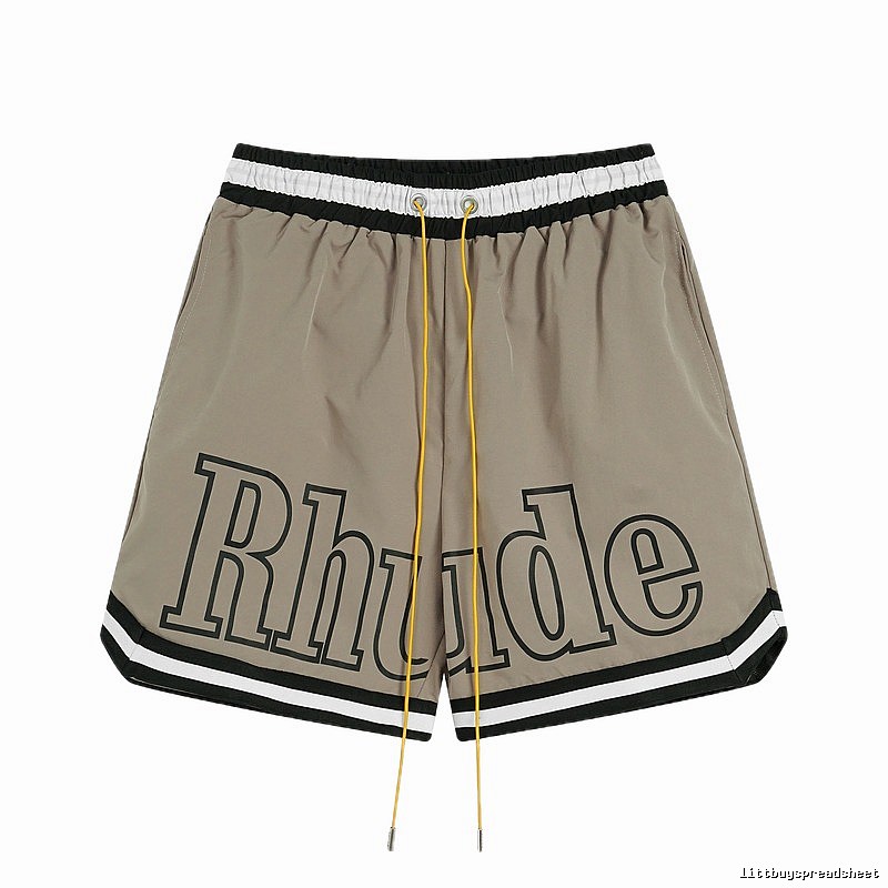 RHUDE sporty khaki shorts