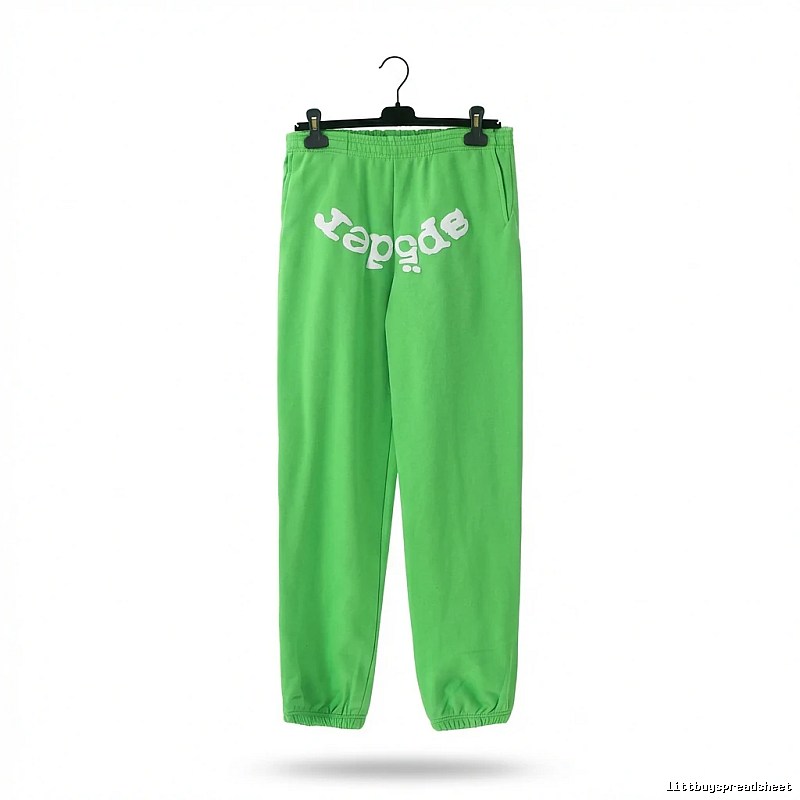 Sp5der Fluorescent Green Trendy Pants