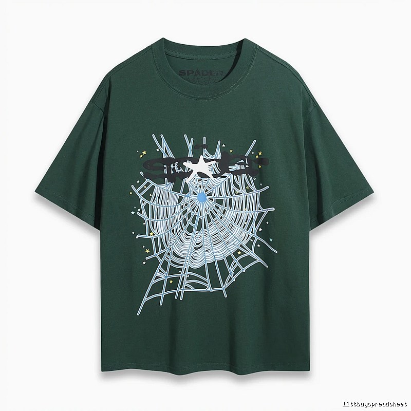 Sp5der Spider Web Print Short-Sleeve T-Shirt