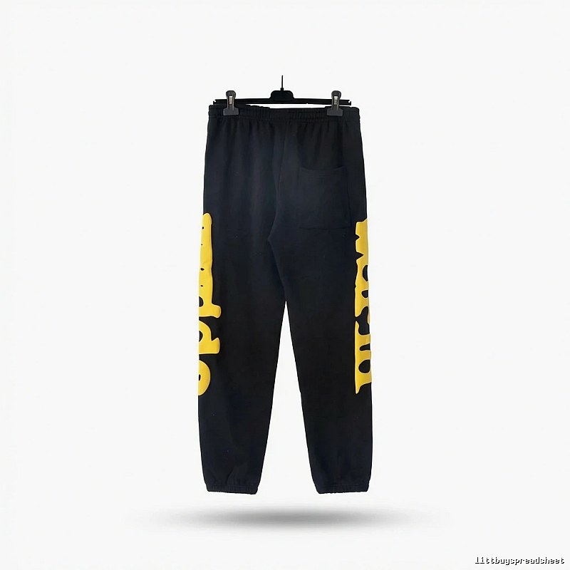 Sp5der trendy and cool black and yellow sweatpants