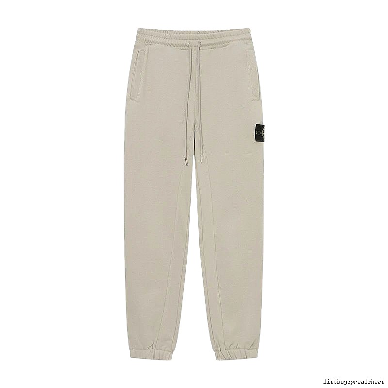 Stone Island Classic Casual Light Khaki Cuffed Jogger Sweatpants