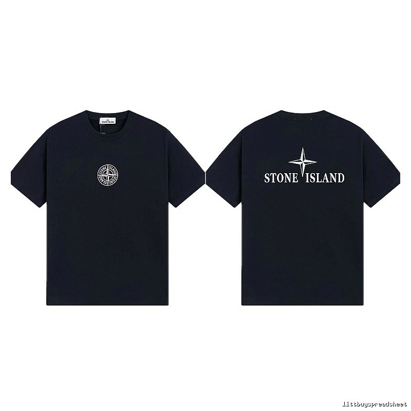 Stone Island Compass Street Style Black Short Sleeve T-shirt
