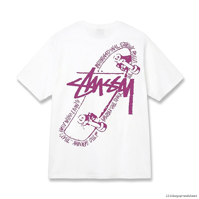 Stussy skateboarding style white T-shirt